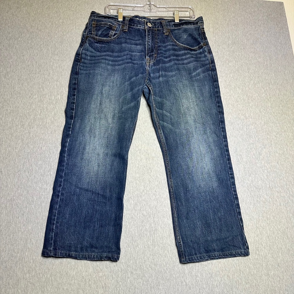 American Eagle Low Rise Bootcut Jeans Blue Denim 34x32 Medium Wash Cotton
